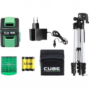Построитель лазерных плоскостей (лазерный уровень) ADA Cube 2-360 Green Professional Edition